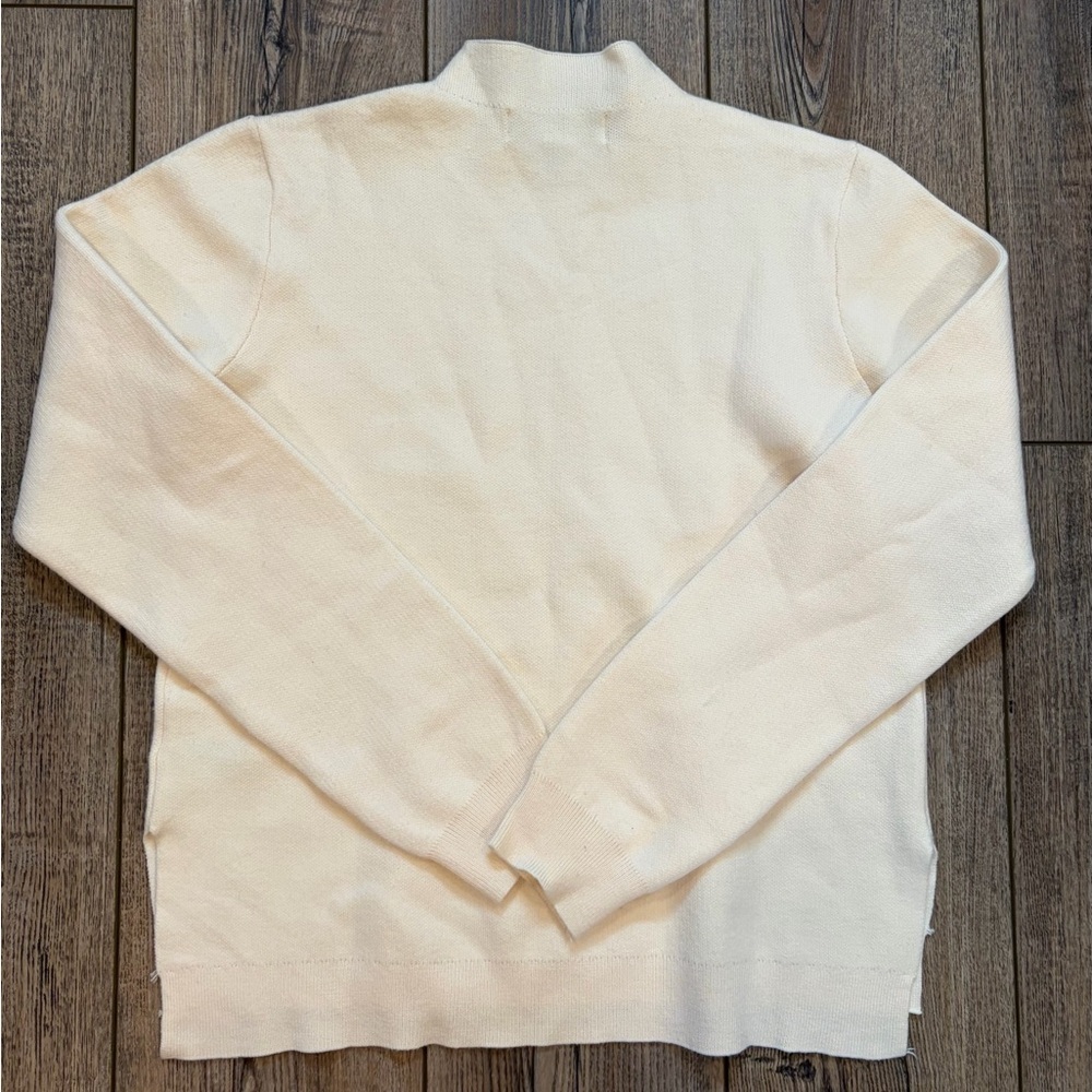 By Design Cream Mock Neck Knit Sweater | Size S | Small Flaw - Picture 5 of 9